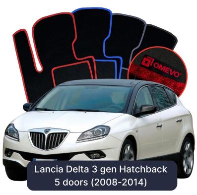 Velurové autokoberce OMEVO pro Lancia Delta 3 gen Hatchback 5 dveří (2008-2014)