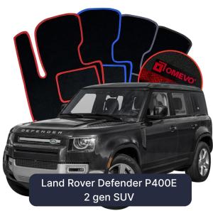 Velurové autokoberce OMEVO pro Land Rover Defender P400E 2 gen SUV (2020-2025)