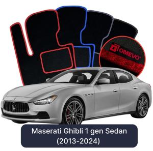 Velurové autokoberce OMEVO pro Maserati Ghibli 1 gen Sedan (2013-2024)