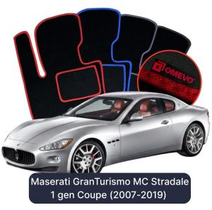 Velurové autokoberce OMEVO pro Maserati GranTurismo MC Stradale 1 gen Kupé (2007-2019)
