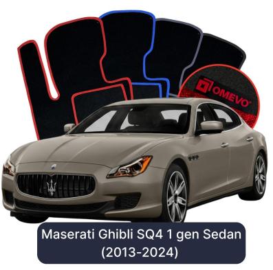 Velurové autokoberce OMEVO pro Maserati Ghibli SQ4 1 gen Sedan (2013-2024)