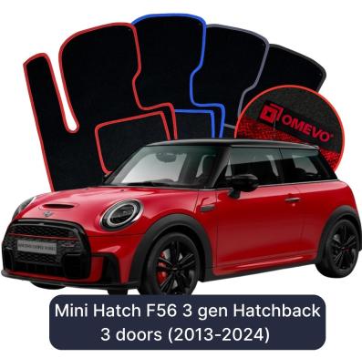 Velurové autokoberce OMEVO pro Mini Hatch F56 3 gen Hatchback 3 dveře (2013-2024)