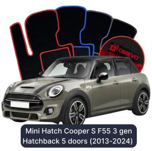 Velurové autokoberce OMEVO pro Mini Hatch Cooper S F55 3 gen Hatchback 5 dveří (2013-2024)