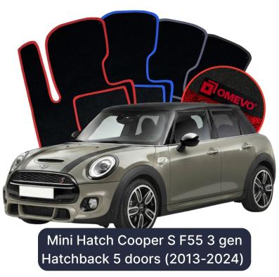 Velurové autokoberce OMEVO pro Mini Hatch Cooper S F55 3 gen Hatchback 5 dveří (2013-2024)