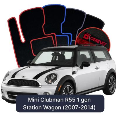Velurové autokoberce OMEVO pro Mini Clubman R55 1 gen Kombi (2007-2014)