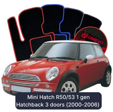 Velurové autokoberce OMEVO pro Mini Hatch R50/53 1 gen Hatchback 3 dveře (2000-2006)
