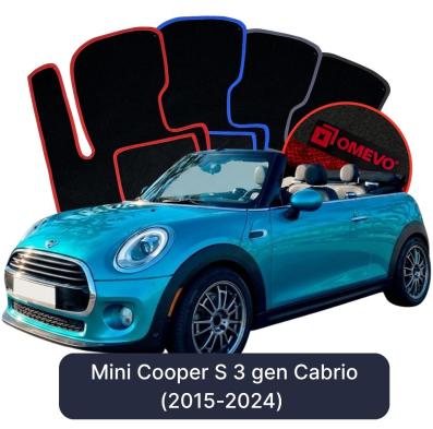 Velurové autokoberce OMEVO pro Mini Cooper S 3 gen Cabrio (2015-2024)