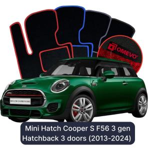 Velurové autokoberce OMEVO pro Mini Hatch Cooper S F56 3 gen Hatchback 3 dveře (2013-2024)