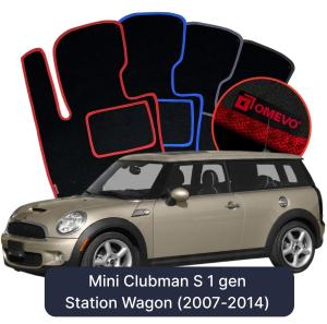 Velurové autokoberce OMEVO pro Mini Clubman S 1 gen Kombi (2007-2014)