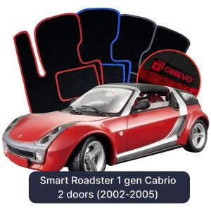 Velurové autokoberce OMEVO pro Smart Roadster 1 gen Cabrio 5 dveří (2002-2005)