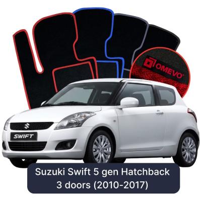 Velurové autokoberce OMEVO pro Suzuki Swift 5 gen Hatchback 3 dveře (2010-2017)