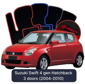 Velurové autokoberce OMEVO pro Suzuki Swift 4 gen Hatchback 3 dveře (2004-2010)