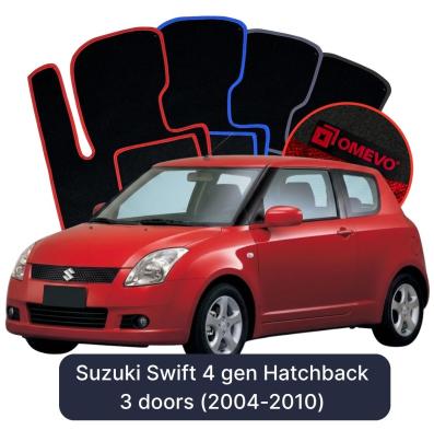 Velurové autokoberce OMEVO pro Suzuki Swift 4 gen Hatchback 3 dveře (2004-2010)