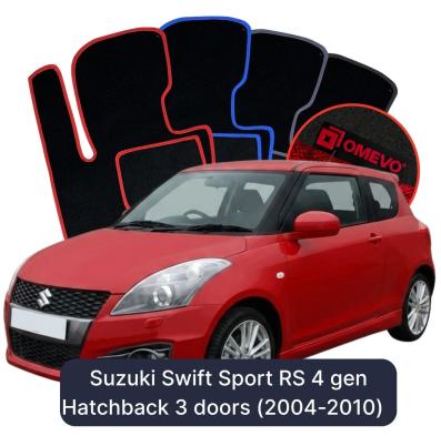 Velurové autokoberce OMEVO pro Suzuki Swift Sport RS 4 gen Hatchback 3 dveře (2004-2010)