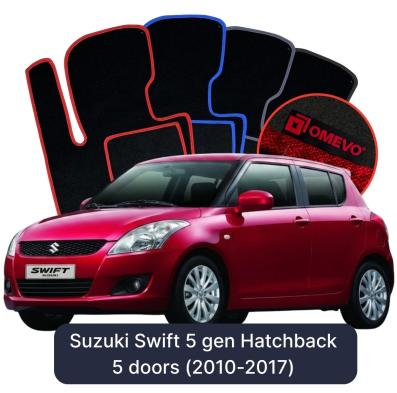 Velurové autokoberce OMEVO pro Suzuki Swift 5 gen Hatchback 5 dveří (2010-2017)