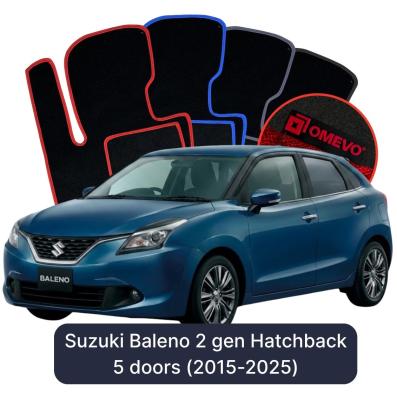 Velurové autokoberce OMEVO pro Suzuki Baleno 2 gen Hatchback 5 dveří (2015-2025)