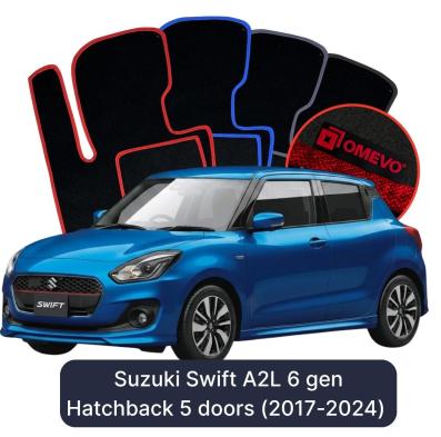 Velurové autokoberce OMEVO pro Suzuki Swift A2L 6 gen Hatchback 5 dveří (2017-2024)