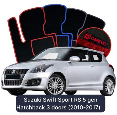 Velurové autokoberce OMEVO pro Suzuki Swift Sport RS 5 gen Hatchback 3 dveře (2010-2017)