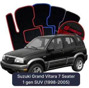 Velurové autokoberce OMEVO pro Suzuki Grand Vitara 7 místný 1 gen SUV (1998-2005)