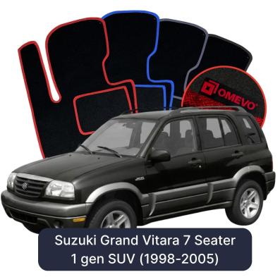 Velurové autokoberce OMEVO pro Suzuki Grand Vitara 7 místný 1 gen SUV (1998-2005)