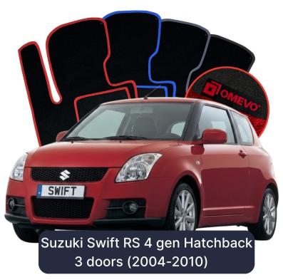 Velurové autokoberce OMEVO pro Suzuki Swift RS 4 gen Hatchback 3 dveře (2004-2010)