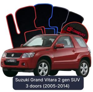 Velurové autokoberce OMEVO pro Suzuki Grand Vitara 2 gen SUV 3 dveře (2005-2014)