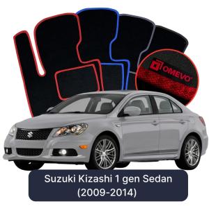 Velurové autokoberce OMEVO pro Suzuki Kizashi 1 gen Sedan (2009-2014)