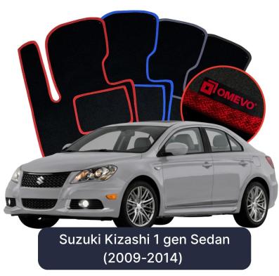 Velurové autokoberce OMEVO pro Suzuki Kizashi 1 gen Sedan (2009-2014)