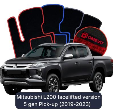 Velurové autokoberce OMEVO pro Mitsubishi L200 faceliftovaná verze 5 gen Pick-up (2020-2023)