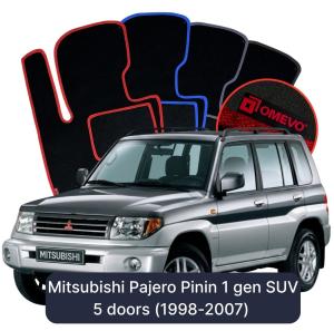 Velurové autokoberce OMEVO pro Mitsubishi Pajero Pinin 1 gen SUV 5 dveří (1998-2007)