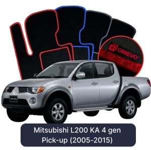Velurové autokoberce OMEVO pro Mitsubishi L200 KA 4 gen Pick-up (2005-2015)