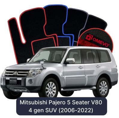 Velurové autokoberce OMEVO pro Mitsubishi Pajero 5 místný V80 4 gen SUV (2006-2022)