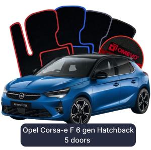 Velurové autokoberce OMEVO pro Opel Corsa-e F 6 gen Hatchback 5 dveří (2019-2025)