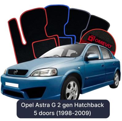 Velurové autokoberce OMEVO pro Opel Astra G 2 gen Hatchback 5 dveří (1998-2009)