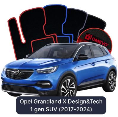 Velurové autokoberce OMEVO pro Opel Grandland X Design&Tech 1 gen SUV (2017-2024)