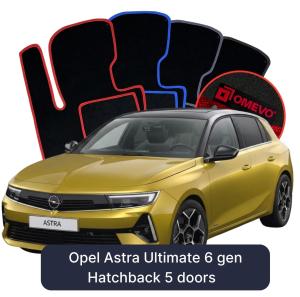 Velurové autokoberce OMEVO pro Opel Astra Ultimate 6 gen Hatchback 5 dveří (2022-2026)