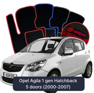 Velurové autokoberce OMEVO pro Opel Agila 1 gen Hatchback 5 dveří (2000-2007)