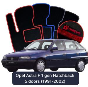 Velurové autokoberce OMEVO pro Opel Astra F 1 gen Hatchback 5 dveří (1991-2002)