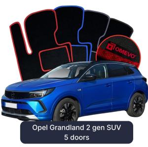 Velurové autokoberce OMEVO pro Opel Grandland 2 gen SUV 5-dveřový (2024–2025)