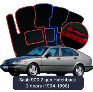 Velurové autokoberce OMEVO pro Saab 900 2 gen Hatchback 3 dveře (1994-1998)
