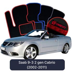 Velurové autokoberce OMEVO pro Saab 9-3 2 gen Cabrio (2002-2011)