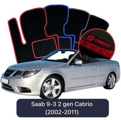 Velurové autokoberce OMEVO pro Saab 9-3 2 gen Cabrio (2002-2011)