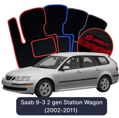 Velurové autokoberce OMEVO pro Saab 44994 2 gen Kombi (2002-2015)