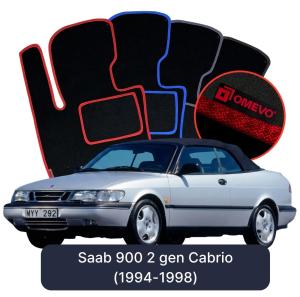 Velurové autokoberce OMEVO pro Saab 900 2 gen Cabrio (1994-1998)