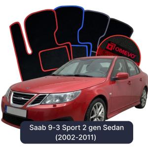 Velurové autokoberce OMEVO pro Saab 9-3 Sport  2 gen Sedan (2002-2011)