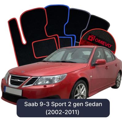 Velurové autokoberce OMEVO pro Saab 9-3 Sport  2 gen Sedan (2002-2011)
