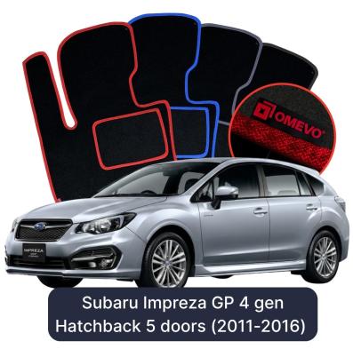 Velurové autokoberce OMEVO pro Subaru Impreza GP 4 gen Hatchback 5 dveří (2011-2018)