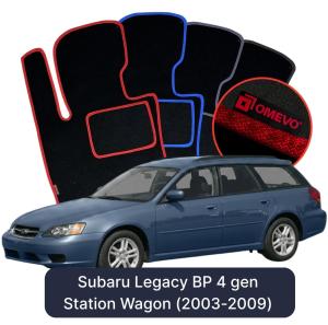 Velurové autokoberce OMEVO pro Subaru Legacy BP 4 gen Kombi (2003-2009)