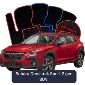 Velurové autokoberce OMEVO pro Subaru Crosstrek Sport 2 gen SUV (2018-2025)