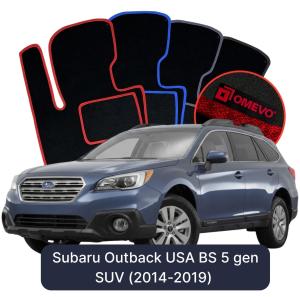 Velurové autokoberce OMEVO pro Subaru Outback BS 5 gen SUV Verze pro USA (2014-2019)